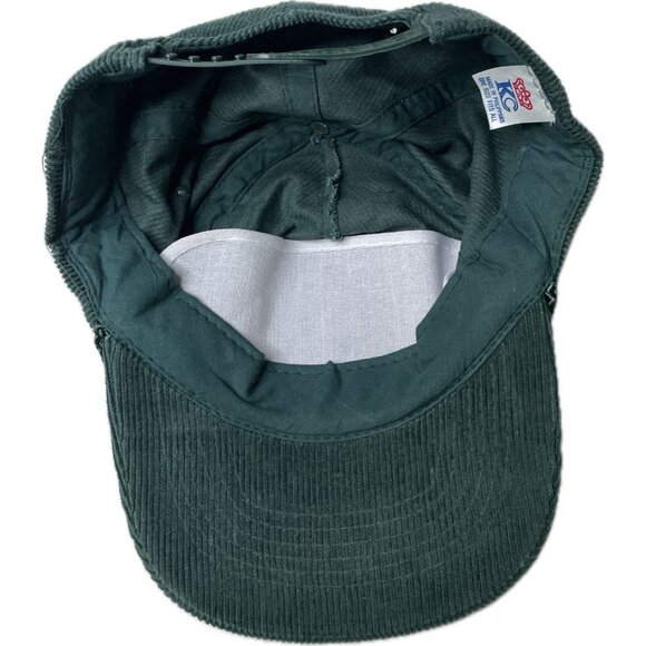 Vintage Petro Marine Services Alaska Corduroy Ball Snap Back Cap Hat Green - Picture 4 of 6